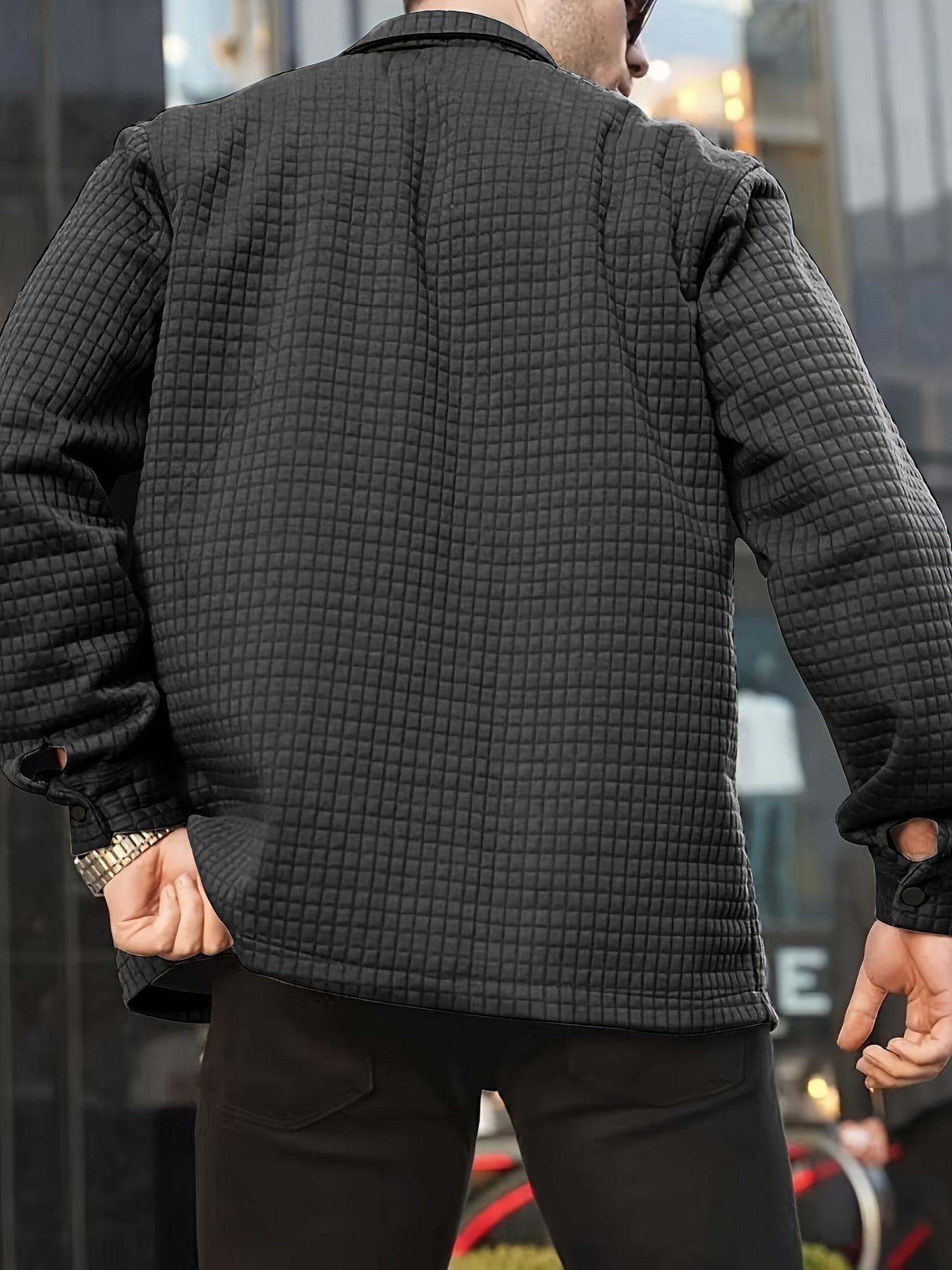 Men's autumn and winter lapel casual fashion long-sleeved shirt jacket, versatile daily men's long-sleeved jacket, classic men's clothing, tops