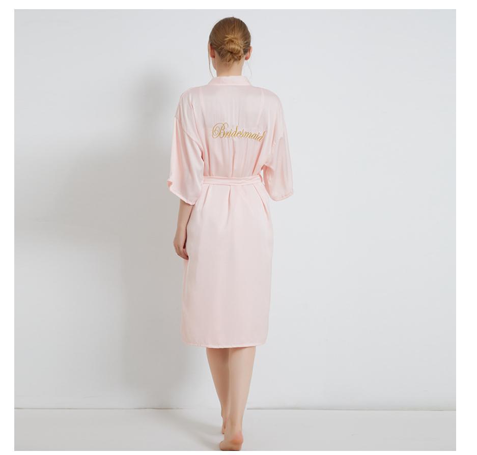 Women Kimono Bathrobe Gown Sexy Sleepwear Satin Home Clothing Intimate Lingerie Casual Bride Bridesmaid Wedding Gift Nightgown