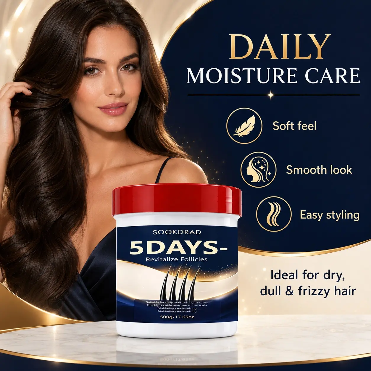 Scalp moisturizer, 5 Days, multi-effect moisturizing, daily hair care, scalp care, follicle revitalization, 500g