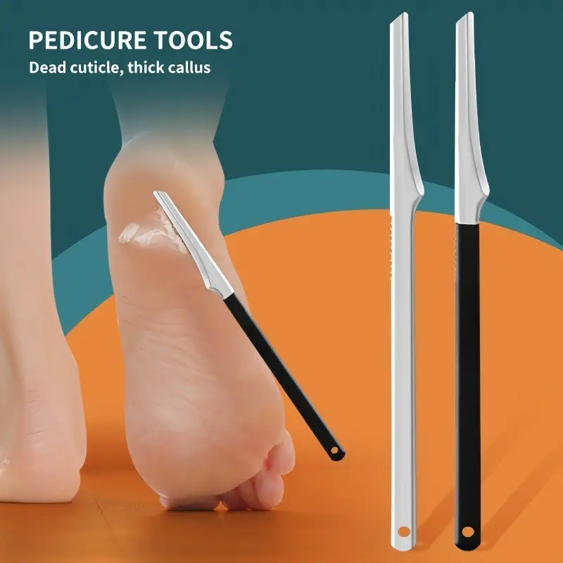 2pcs Pedicure Tools Kit, Stainless Steel Callus Remover, Professional Foot Care Knife, Home Use, Easy Dead Skin Removal