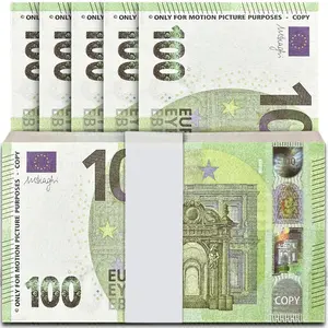 100pcs Euro Commemorative Coins, Euro Props, Gift Set, Floral Decoration, Paper Decorations, Collectible Items, Home Décor, Prank Fake Euros