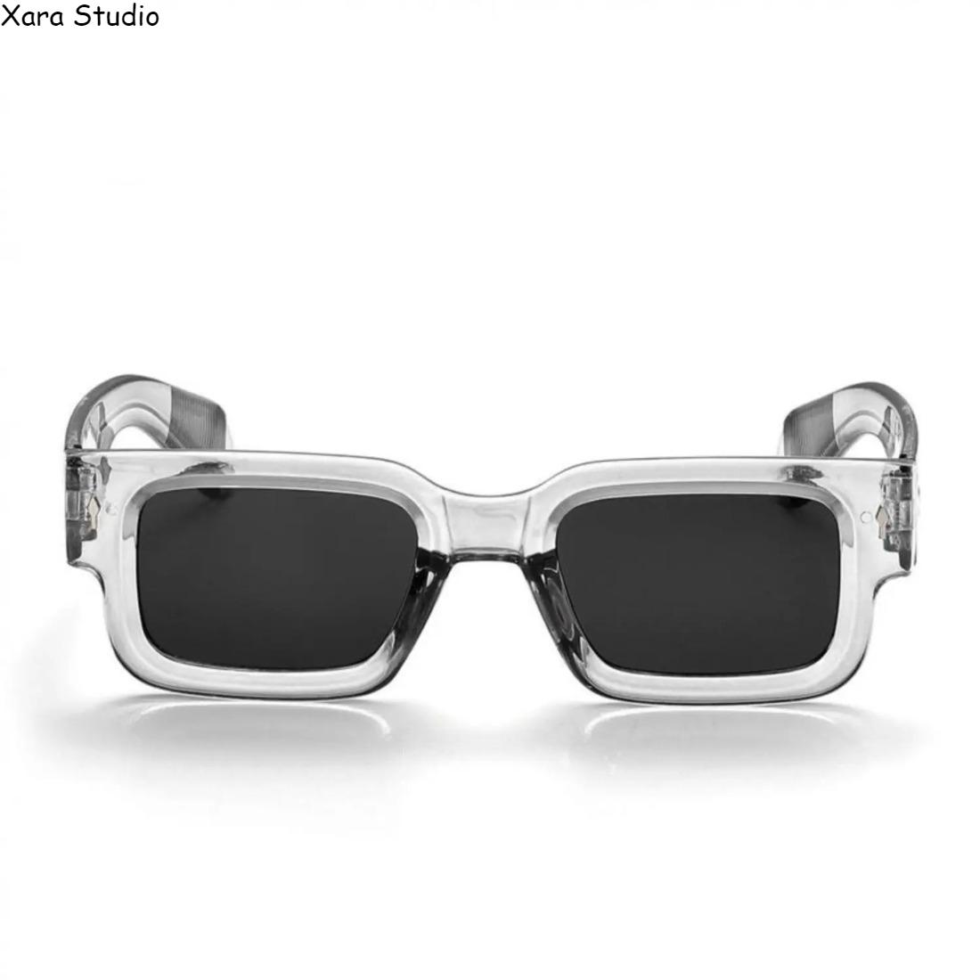 2-Pack Retro Square Sunglasses for Women & Men – UV400 Protection, Black & Translucent Frames, Y2K Stylish Summer Eyewear for Beach, Travel, Streetwear, Parties & Daily Use