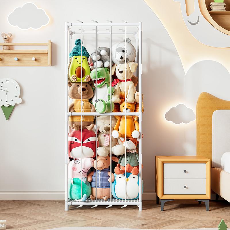 Stuffed Animal Storage Zoo Stuffed Animal Holder Space Save Vertical Stuffed Animals Storage PVC with Elastic Band and Net for Playroom Bedroom Nursery Deals For You Days Organiser Multicolor