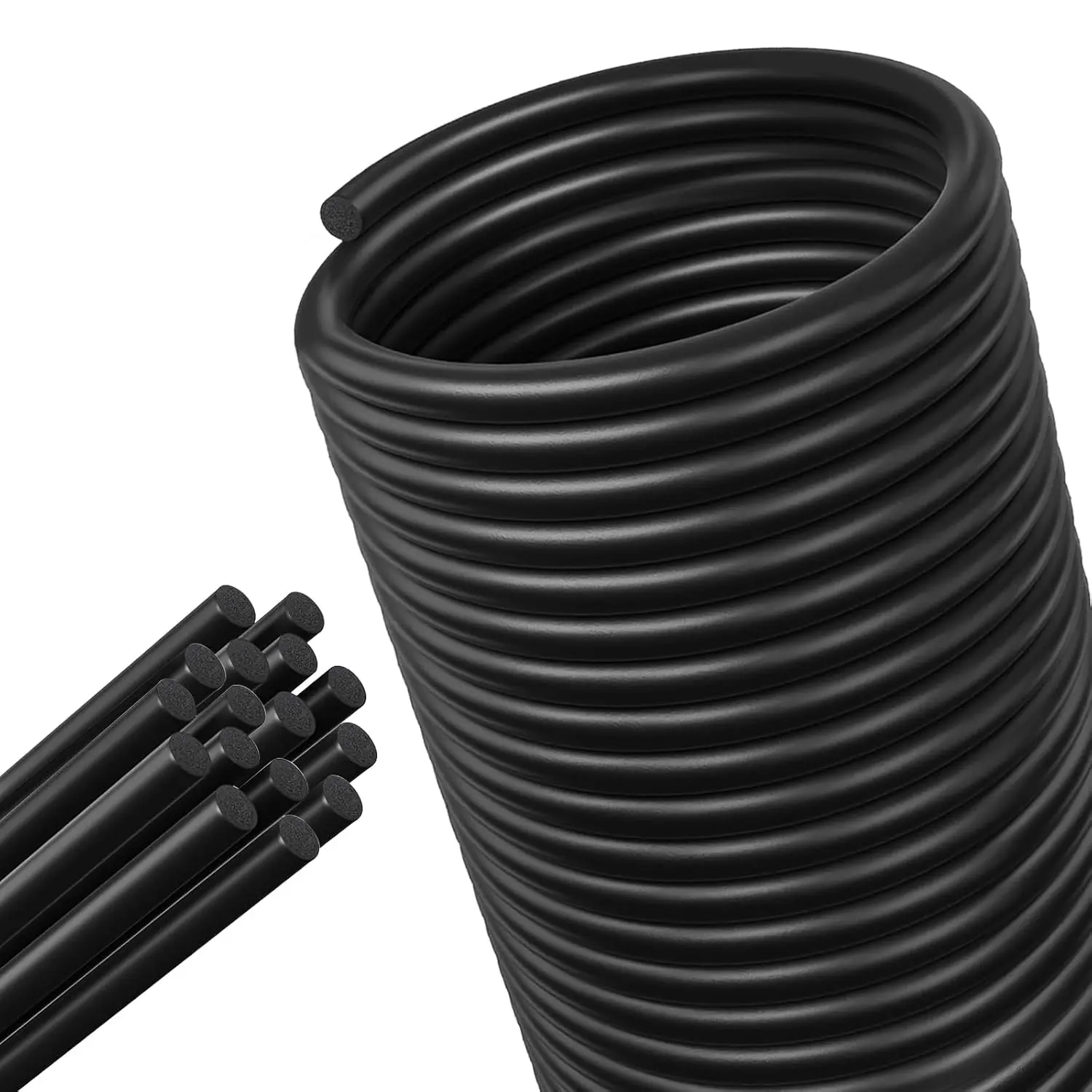 1/4 * 15FT Black Backer Rod Filler Weather Strip Seal Saver Concrete Expansion Joint for Gaps and Joints
