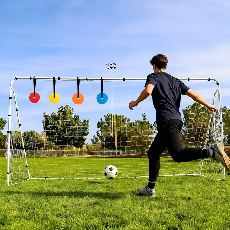 Portable Hanging Football Shooting Target with Adjustable Rope Strap, Soccer Precision Training Aid to Boost Shooting Accuracy for Outdoor Backyard & Pitch Training, Training Equipment