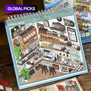 33 Sheets/Bag Miniature Scene Collection Book, 8.0 Stereo Landscape Stickers, Creative DIY Scrapbooking Decorative Stickers, for Diary, Notebook, Cup & Album, Self Adhesive Stickers #GLOBAL PICKS