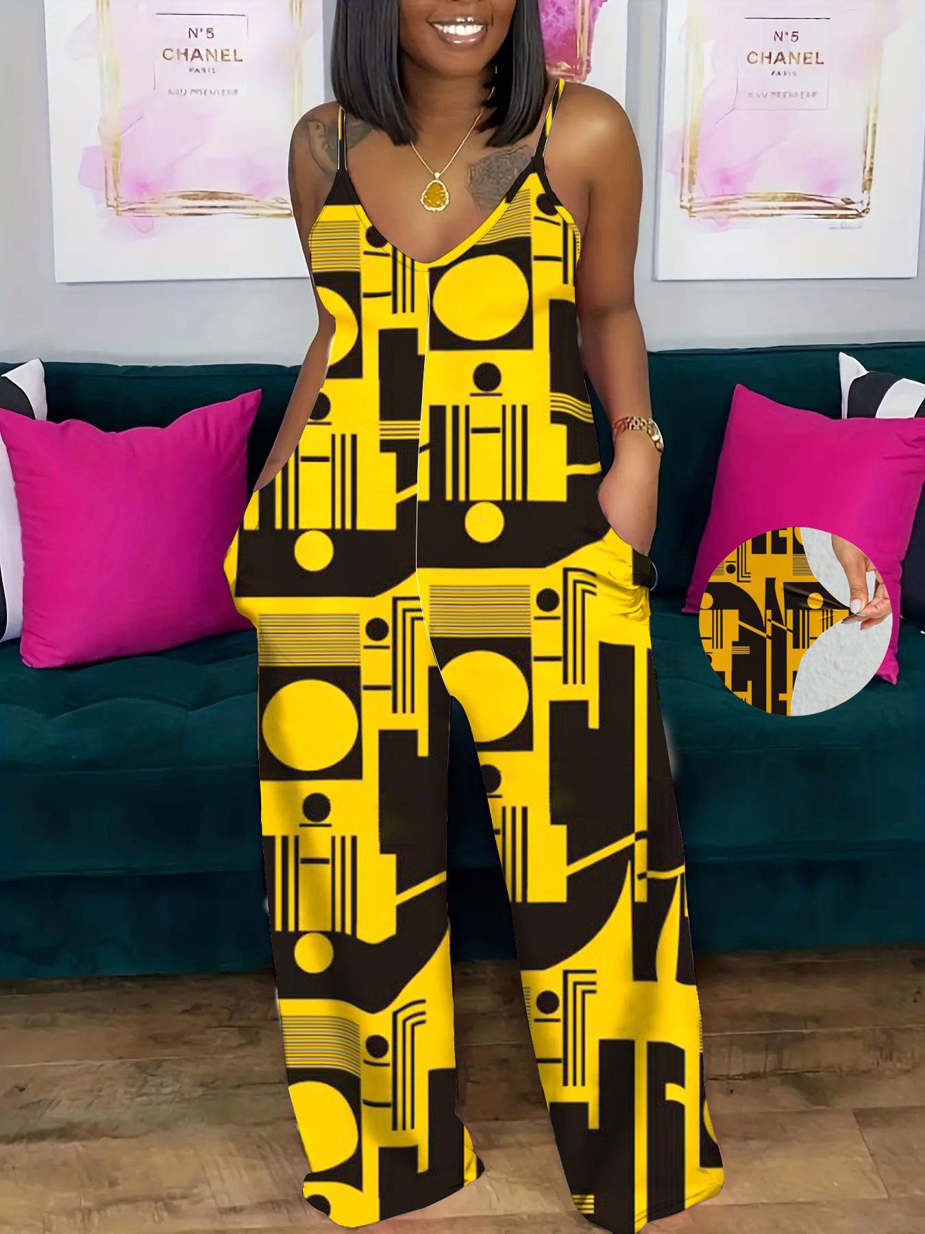 Women's Striped Print Cami Jumpsuit, Casual Sleeveless Overalls Jumpsuit for Summer, Fashion Women's Clothing for Daily Wear