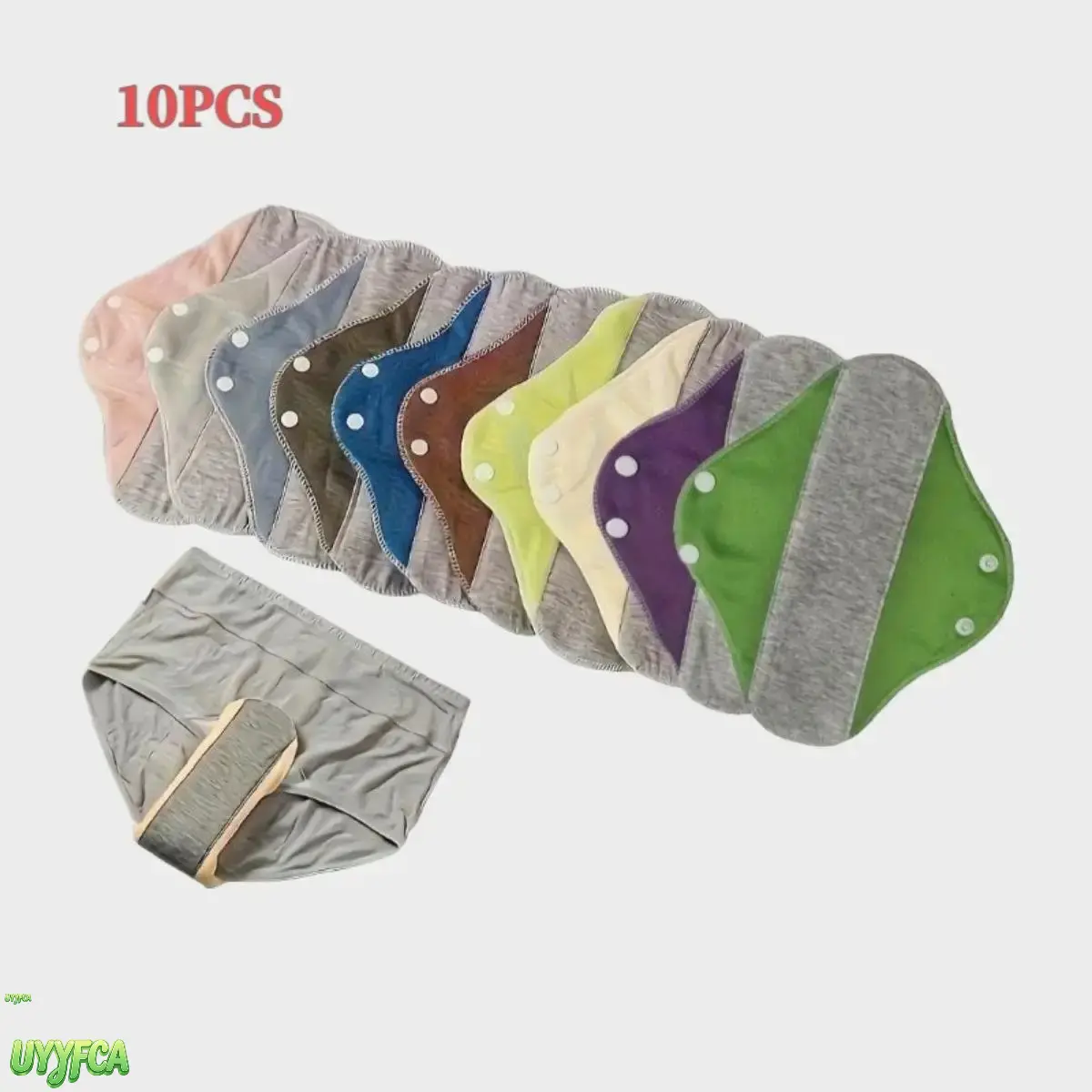 Women's Reusable Graphene Leak-Proof Incontinence Protective Pads - Daily Use, Washable Blend Fabric Liners, Absorbent, Eco-Friendly, 4/6/10 Pcs/Set, for Home & Outdoor Sport, Sporty Chic, Home & Travel, Multiple Packs