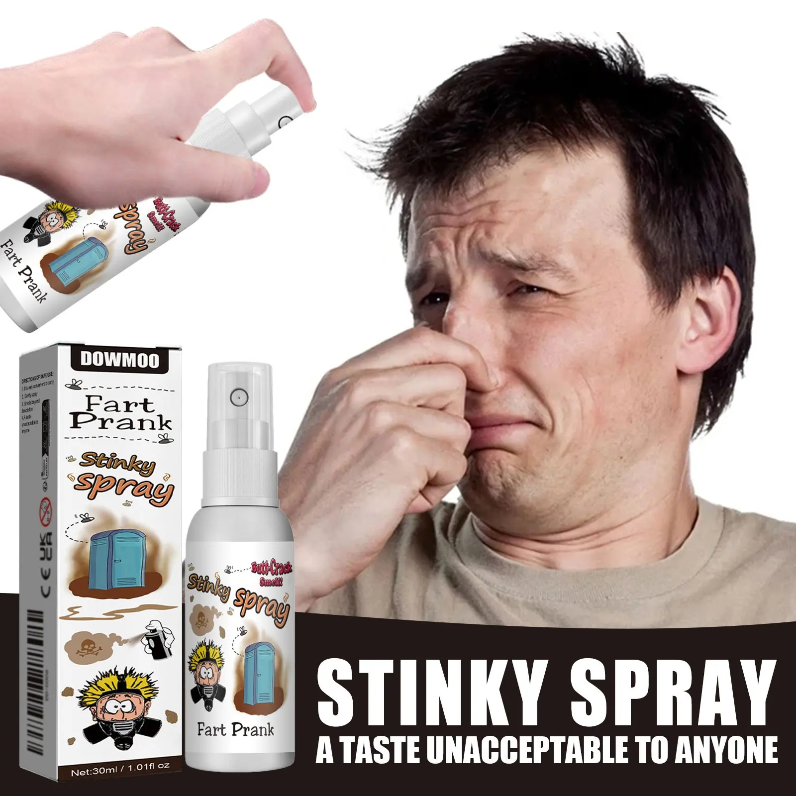 3pcs Fun Stinky Fart Prank Spray, Long-Lasting Smell Joke Toy, Party Game Novelty Stress Relief Funny Gift Props, Prank Gifts