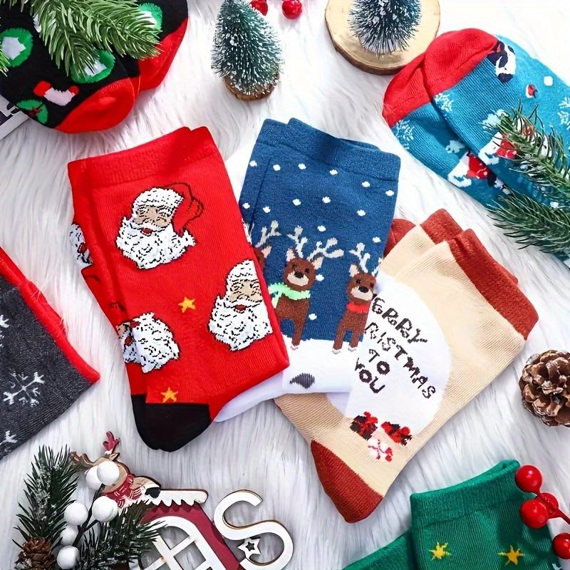 Random 17 Pairs of Autumn/Winter New Christmas Socks, Warm and Cold-Proof Cartoon Santa Claus Reindeer Snowflake Happy Holiday Comfortable Soft Unisex Mid-Calf, Advent Calendar Christmas, Advent Calendar Stuffers, Advent Calendar Christmas Women, Sock Adv