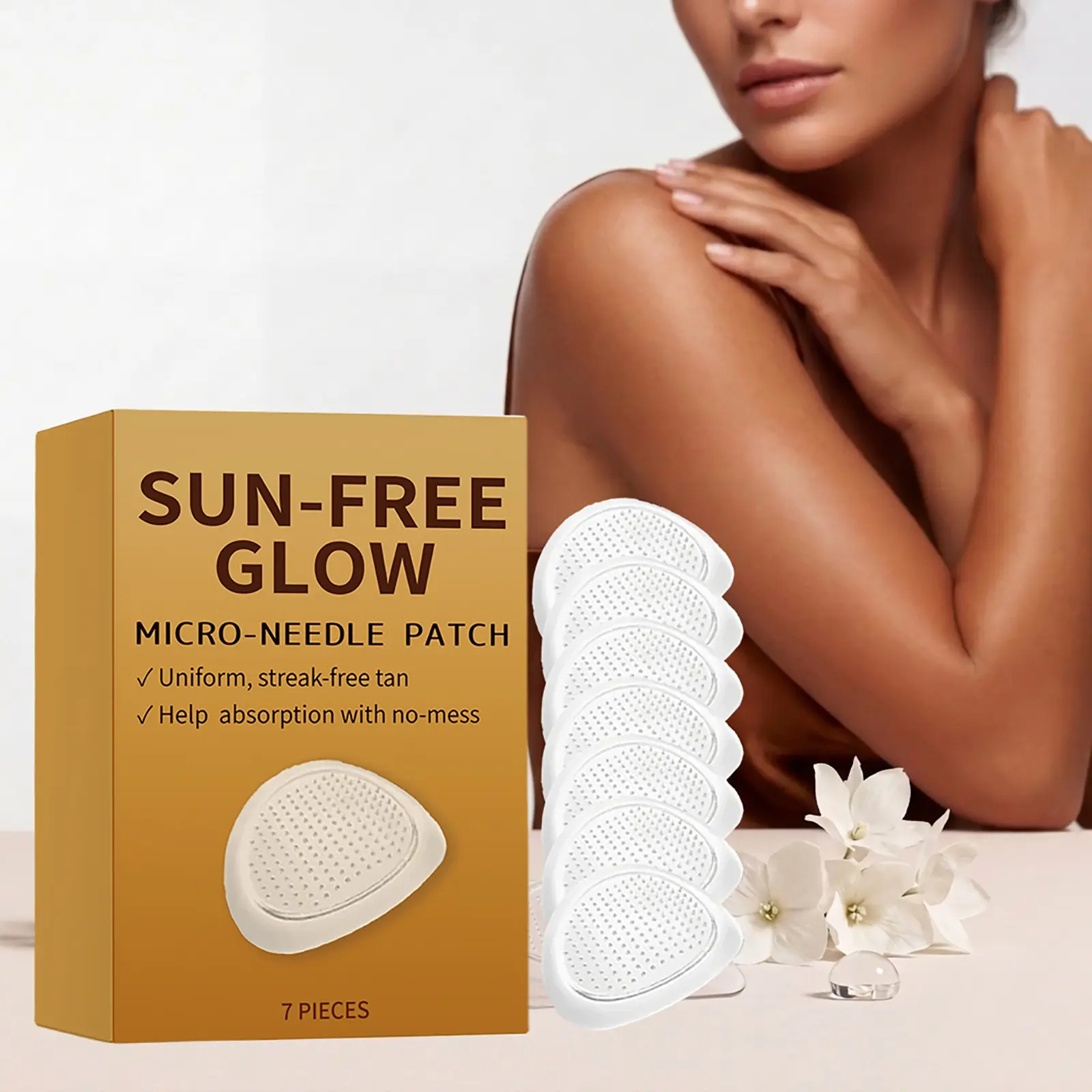 2 Boxes Body Bronzing Patches, Sunless Tan Stickers for Natural Copper Color, Summer Skin Moisturizing Care, No Sun Needed, Sunless Safe Tanning, Sunless Tanning Glow