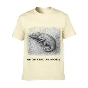 Streetwear Style, Heavyweight Unisex Cotton T-Shirt, Chameleon Anonymous Mode Graphic, Screen Print Design, Casual Urban Wear for Men and Women