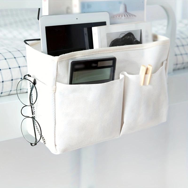 Bedside Hanging Storage Organizer, 1 Count Bedside Storage Bag, Bedside Storage Rack With Compartments, Bedroom Organizer, Dormitory Organizer, Bedroom Accessories