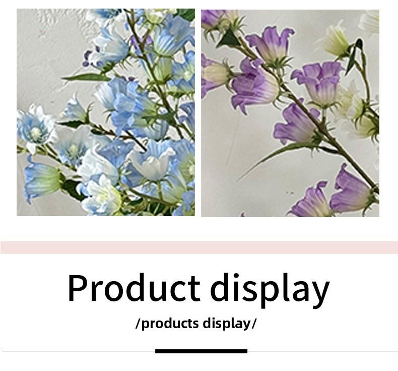 Long-stemmed wind chime flowers, artificial lilies of the valley, fake flowers for home decoration, living room and dining table decor, wedding hall floral arrangements