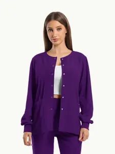 Fashion Nurse Uniform, Doctor Nurse Beauty Salon Hospital Workwear, Multiple Sizes and Colors, Casual Long Sleeve Slim Fit Top, Medical Staff Shirt, Clinical Uniform