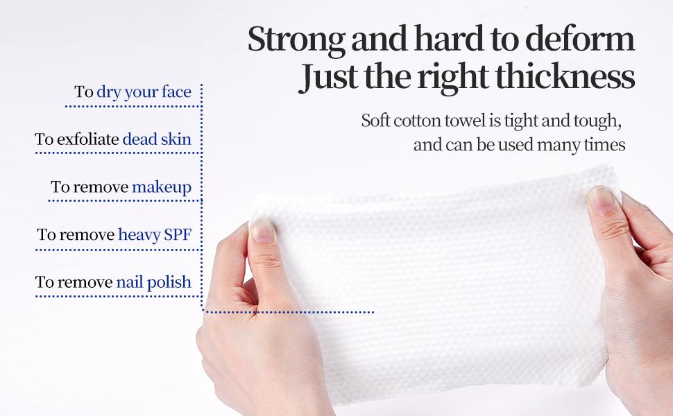 Disposable Face Towels XL,Viscose Biodegradable Large Dry Wipes,Super Soft & Thick Face Cleansing Towels,Daily Facial Tissues for Skin, Makeup Removing,Facial Clean,Nursing,Travel (50 Count)