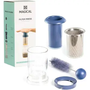 Magical Butter Filter Press – BPA-Free Reusable Straining System with Plunger & Cleaning Brush – Mess-Free Infused Oil & Butter Strainergift