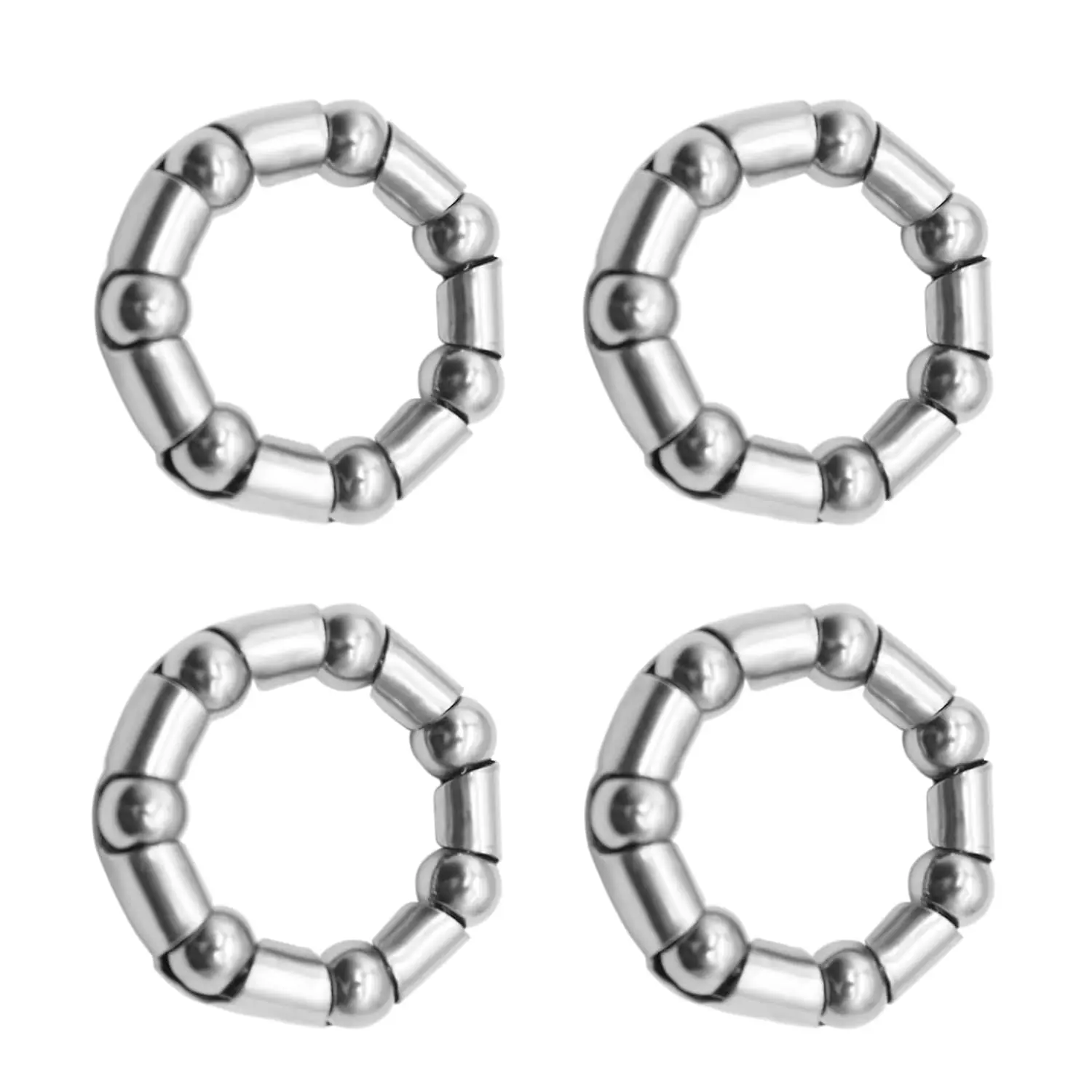 4pcs Bike Ball Bearing Retainer,Bicycle Ball Bearings, 8mm(5/16 Inch) X 7 Balls for Bike Crank Bottom Bracket Retainer Bike Parts Repair Accessories