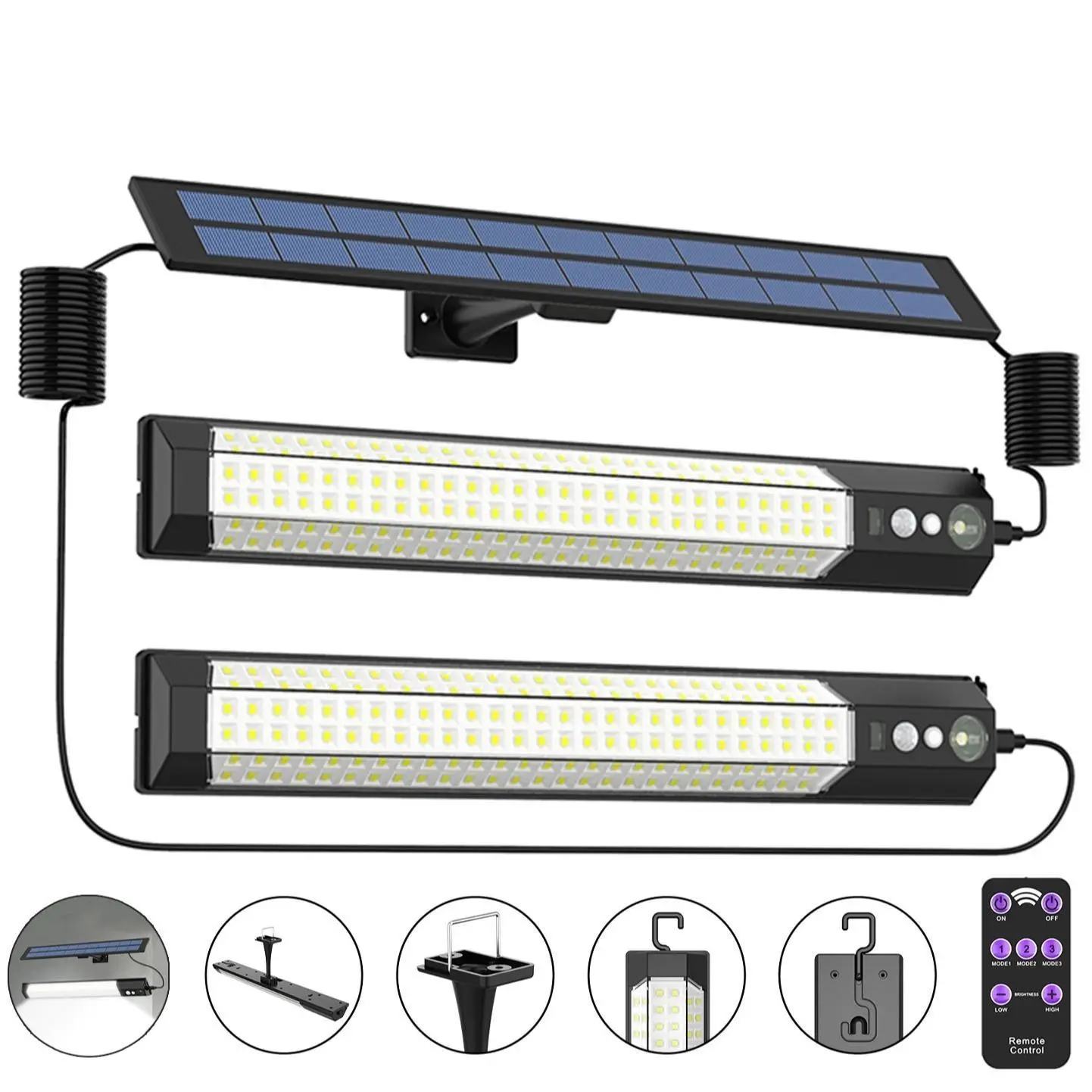Smart Solar Motion Sensor Wall Light, Ip65 Waterproof, Indoor Outdoor Use, Patio Street Porch Balcony, 1-2 Lamp, LED Strip Light, Solar Powered Outdoor Lights