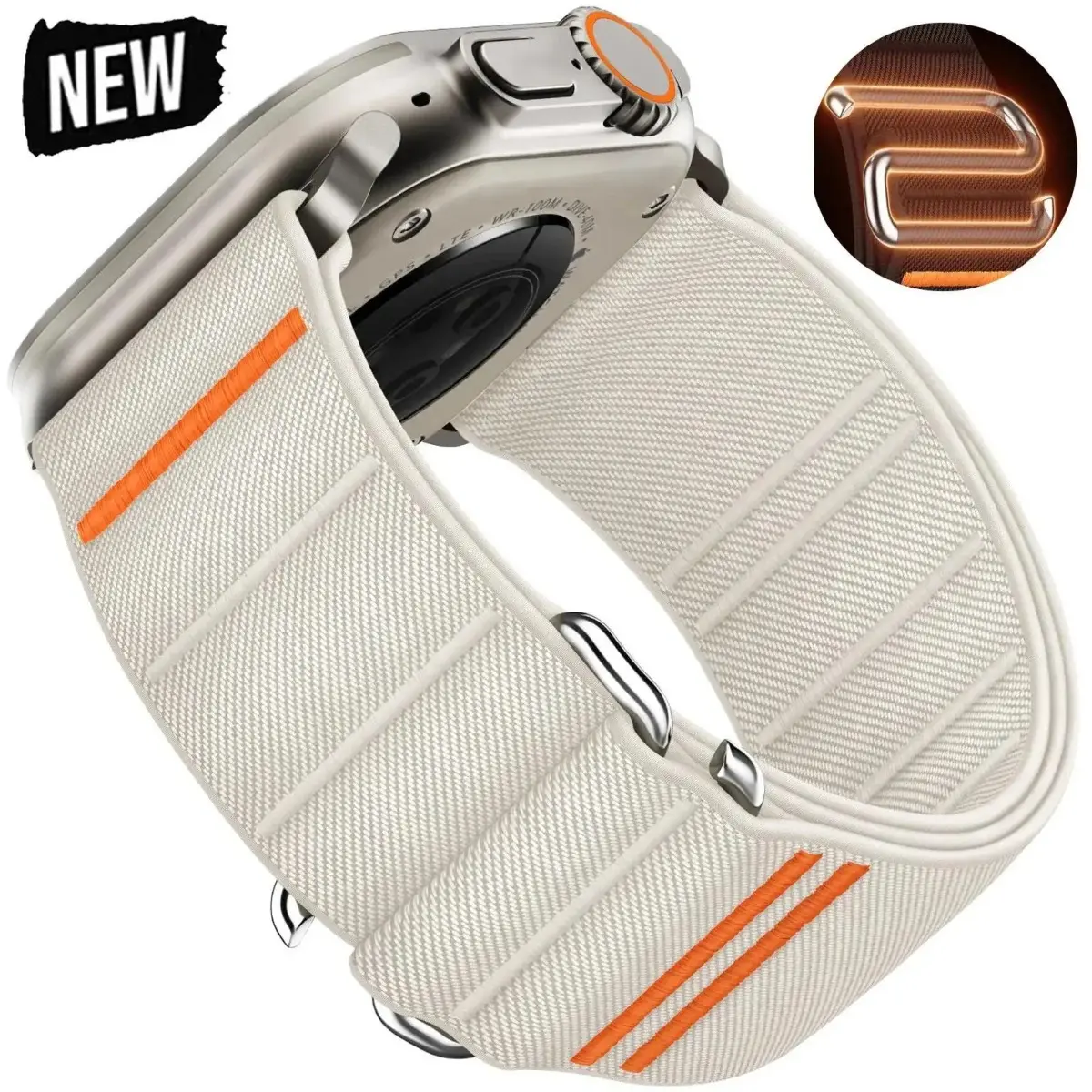 Nylon Woven Watch Strap, Adjustable Single Strap Band for Sports, Soft Breathable Accessories for 38-49mm Wristwatches, Multi-Size, Wearable tiktokshopbacktoschool