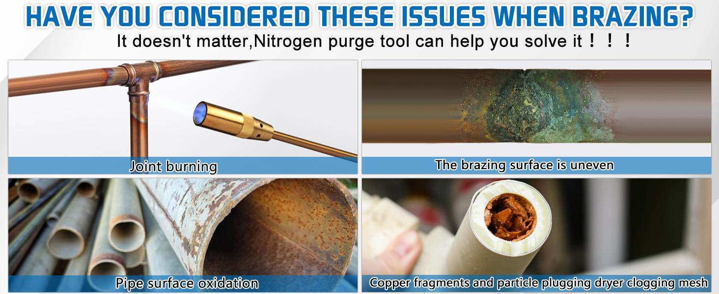 HVAC Nitrogen Regulator, Nitrogen Purge Tool, 1/4'' Flare Fitting Nitrogen Purging Regulator, Nitrogen Removal Flow Tool