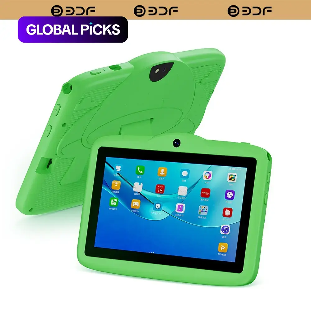 Bdf 7-Inch Kids Tablet, Android 13.0, 4GB RAM 64GB Storage, 1280x800 Display, Dual Cameras, WiFi, Bluetooth-compatible, Shockproof Case, Parental Control