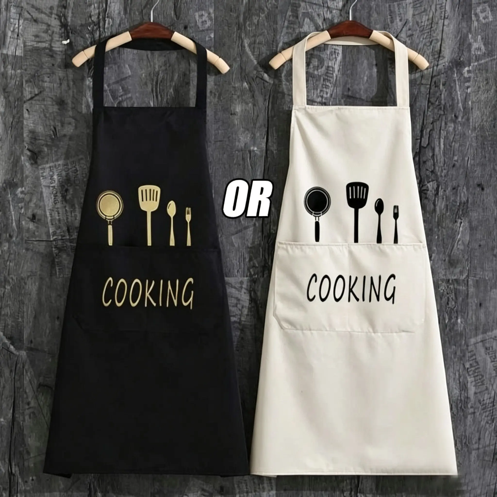 Durable Chef Apron, Waterproof and Oil-Resistant, with Pockets, Neutral Kitchen Wear, Fashionable Protection for Cooking Enthusiasts