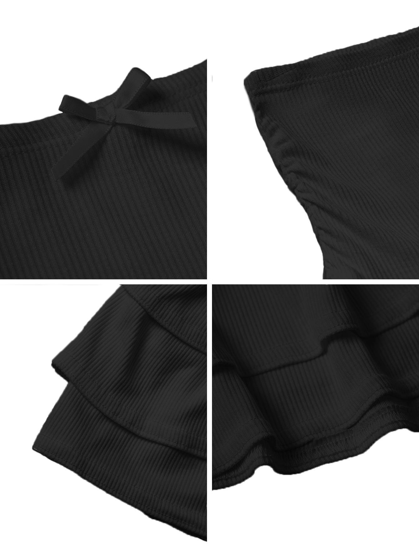 Spring and Summer Y2K Sexy Casual Ruffle High Waist Bow Half Skirt Mini Skirt