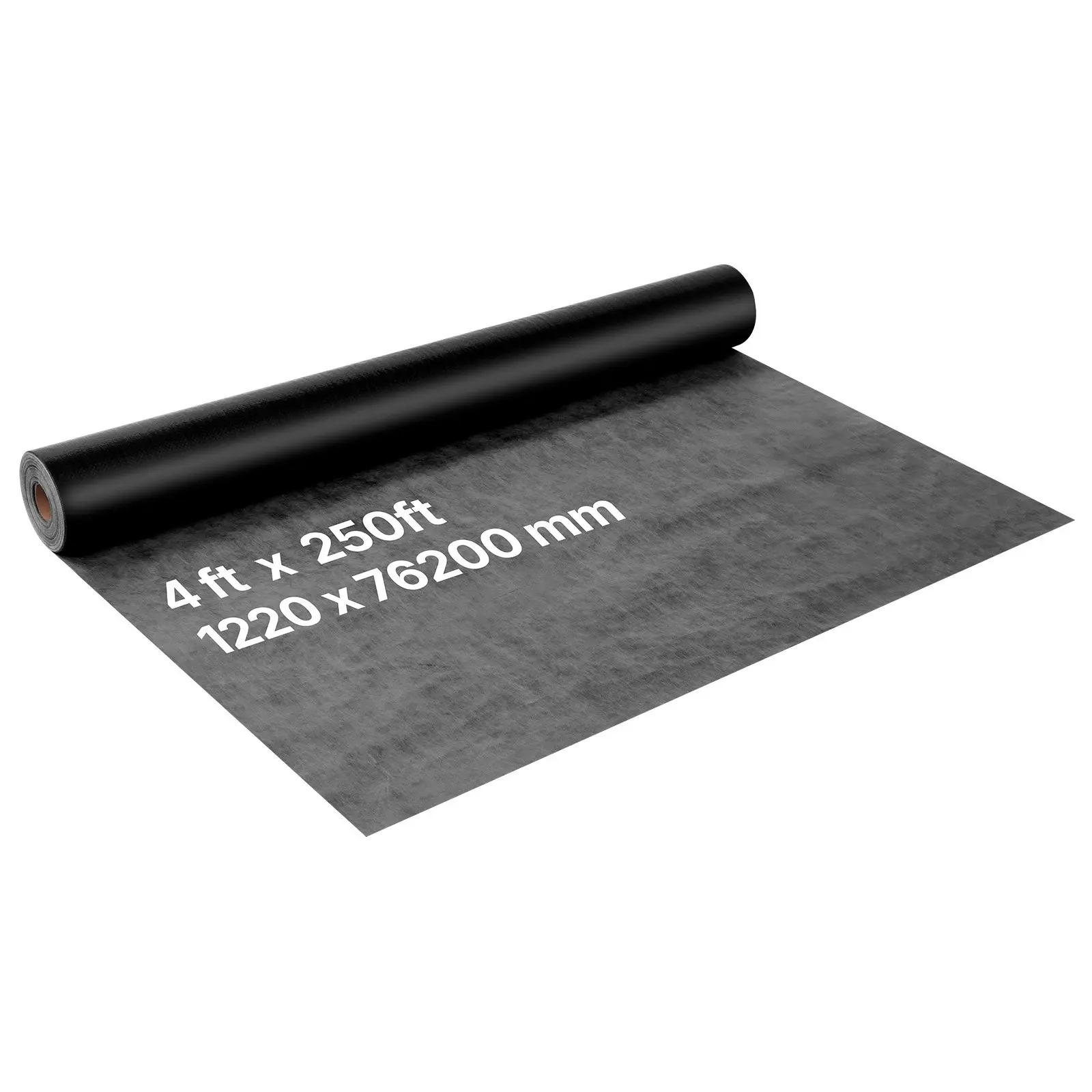 VEVOR House Wrap, 4x250 ft, 0.17 mm Thick Vapor Barrier, Heavy Duty Plastic Sheeting, Tear-resist Drop Cloth for Residential Construction, Black