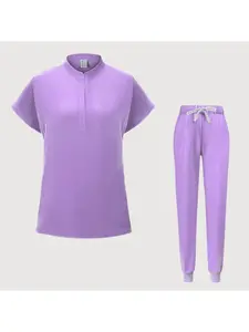 Men's Nursing Uniform Scrubbing Set Hospital Work Uniform Short Sleeved Shirt Pants Nursing Accessories Doctor's Uniform