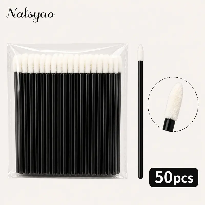 50 Pcs Disposable Eyelash Brushes, Mascara Applicator Wands for Eyes and Lips. Hygienic Multi Use Tool for Lash Extension, Mascara Application and Lip Makeup. Clean and Convenient for Personal and Professional Use.
