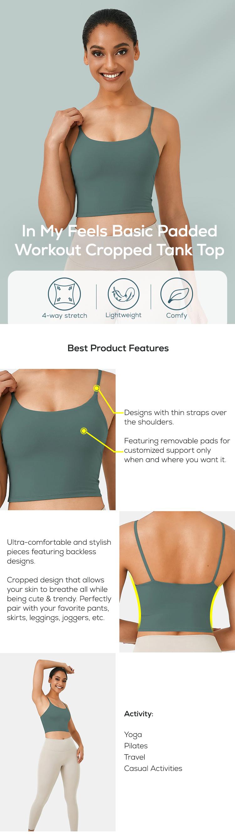 Halara Basic Padded Workout Cropped Tank Top