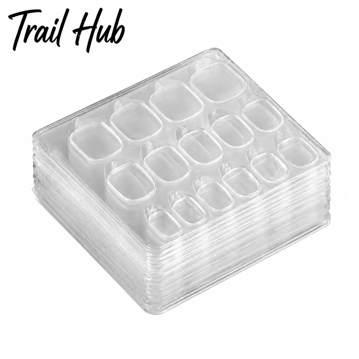 600-Piece Premium Adhesive Nail Tabs Kit Featuring Clear & Yellow Variants in 15 Precision Sizes for Strong, Residue-Free Bond on Natural and Artificial Nails — Perfect for At-Home Manicures and Professional Nail Art Applications