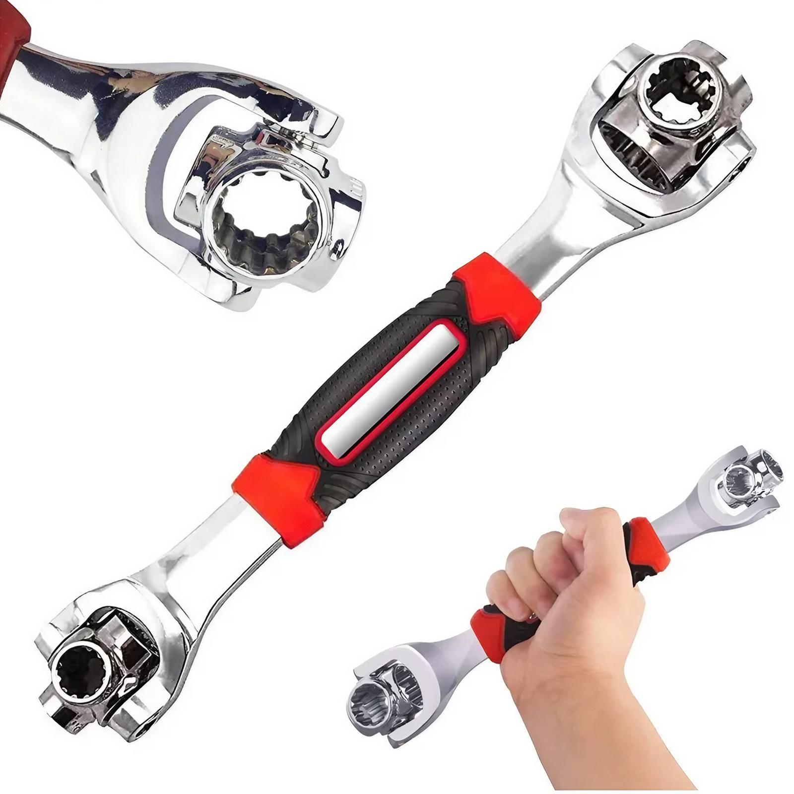 52 in 1 Multifunctional Socket Wrench, 360 Degree Rotating Head Socket Wrench, Combination Wrench Set, Universal Double-ended Wrench Tool for Home & Car Repair