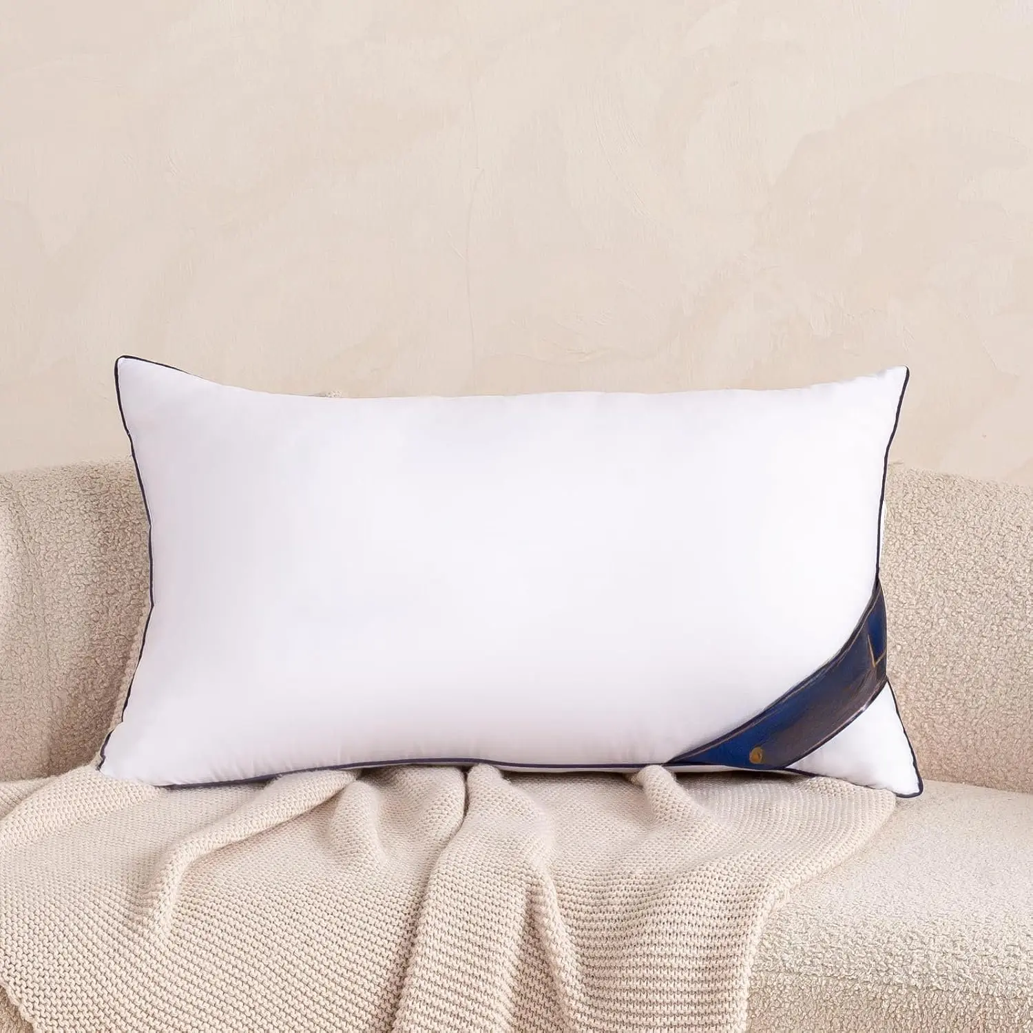 Memory  16 x 26 Inch Throw Pillow Insert - Decorative  Throw Pillow for Living Room, Sofa and Couch, 16 x 26 Inch, White