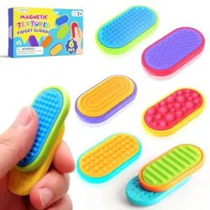 New product tasting price Sensory Fidget Magnet Toys for:Silicone Magnetic Sliders Stress Fidgets for Autism, Stress Small Text