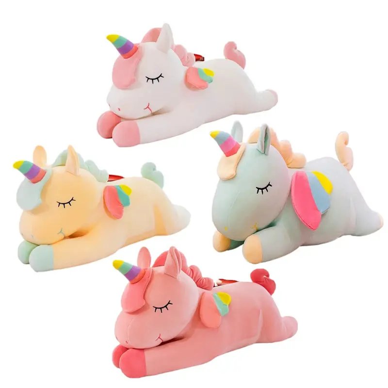 30-50cm Super Plush Unisex Kawaii Aesthetic Rainbow Unicorn Pony Stuffed Toy - Fluffy Pillow/Cushion, Adorable Design, Cartoon Creature, Kids' Birthday Christmas Gift