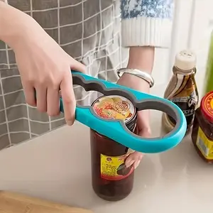 1pc Labor-Saving Multi-Functional Bottle and Can Opener, Random Color, Non-Slip Handle Kitchen Bottle Opening Tool, Specially Designed for Seniors with Weak Hands, Easily Opens Bottle and Can Lids, Suitable for Kitchen, Restaurant, and Daily Home