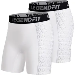 Women Softball Padded Shorts Compression Sliding Underwear for Baseball Football Lacrosse Cricket - 2 Pack