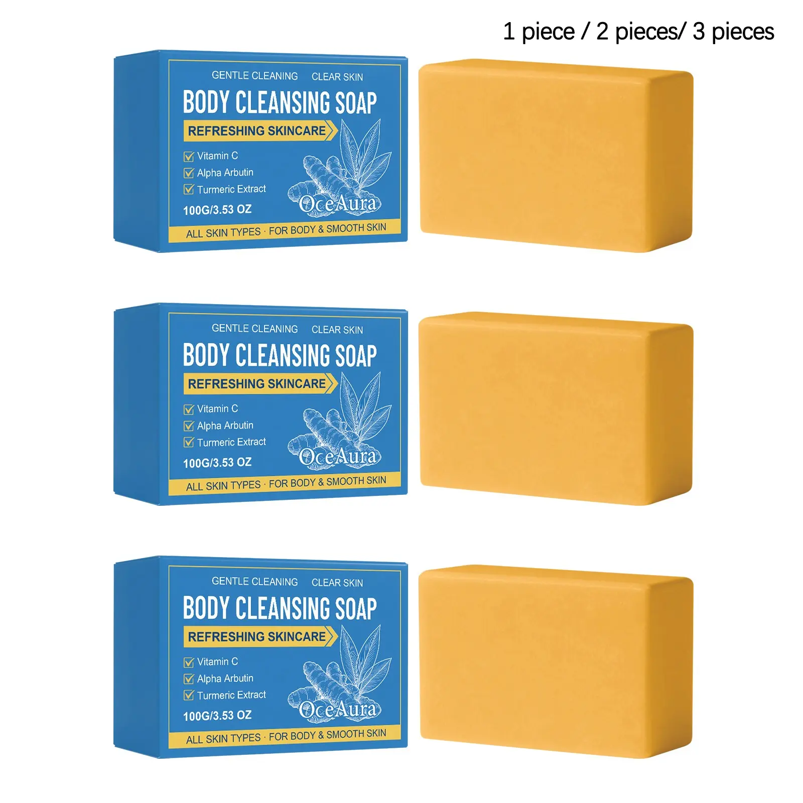 Skincare Cleansing Soap (100g/100g*2/100g*3), Rich Foam, Gentle Cleaning, Refreshing and Easy to Rinse, Smooth and Soft, Daily Care Soap