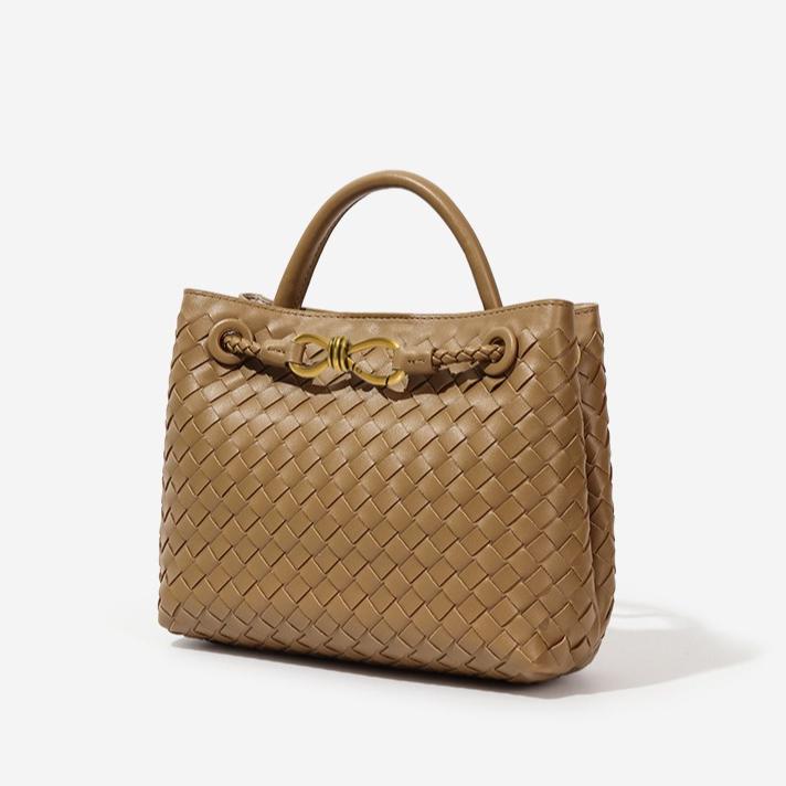 6197 Hand-woven Large-capacity Handbag 2025 New PU Leather Shoulder Messenger Women's Bag