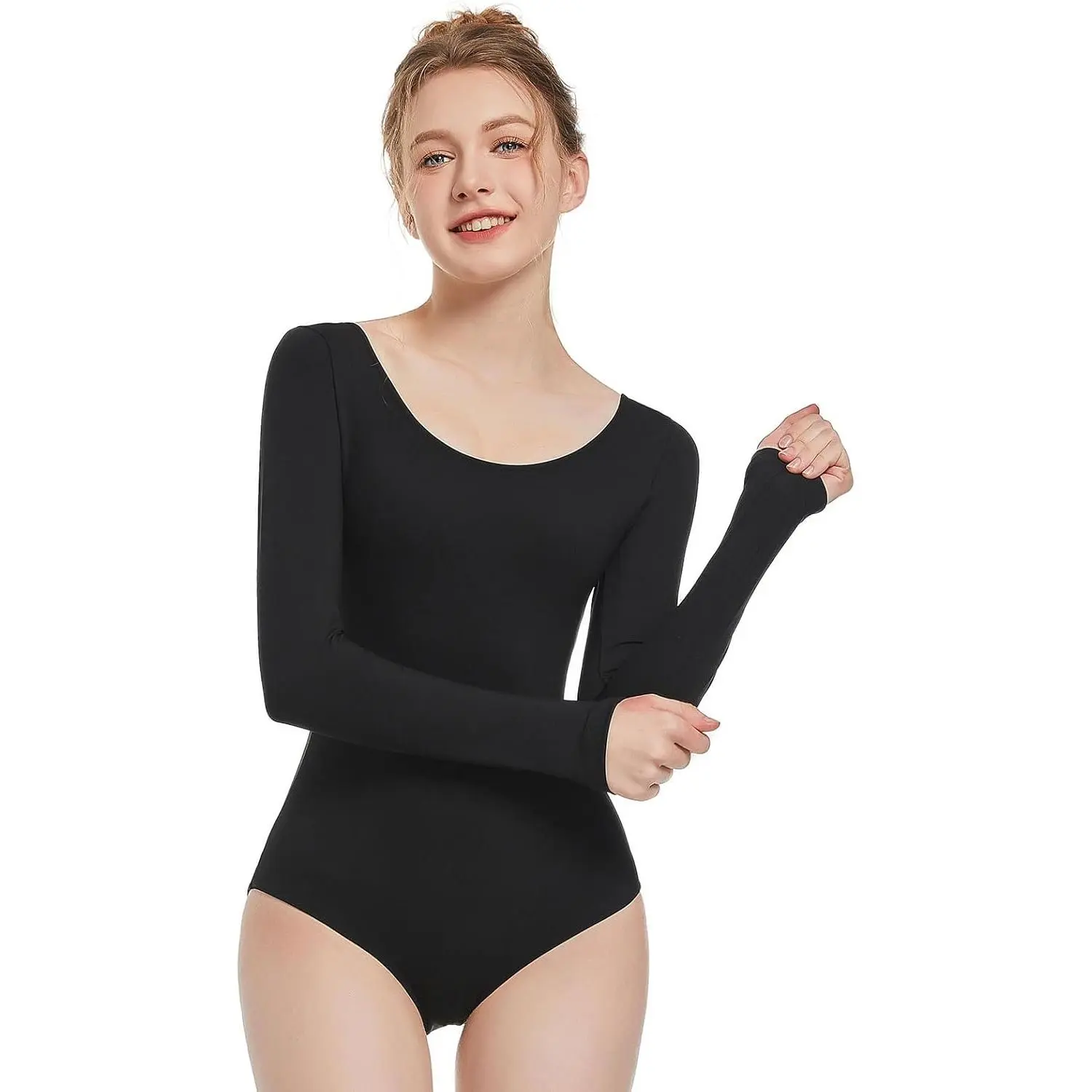 Women's Short Sleeve Leotard, Breathable Round Neck Nylon Bodysuit for Dance and Yoga, Soft High-Stretch Teamwear, Hurdles, Ballet Leotard, Diving, Small, Adult, Aerobic Yoga, Cosplay, Classical Dance, Cold Wash, Dance Performances