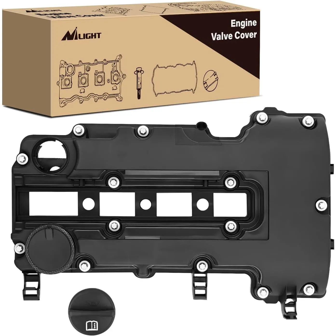Nilight Engine Valve Cover for Cadillac ELR 2014 2015 2016, Buick Encore & chevy Trax 2013-2016 2017 2018 2019, for Chevy Cruze 2011-2019, Cruze Limited 2016, Sonic 2012-2019 (Bolts Included)