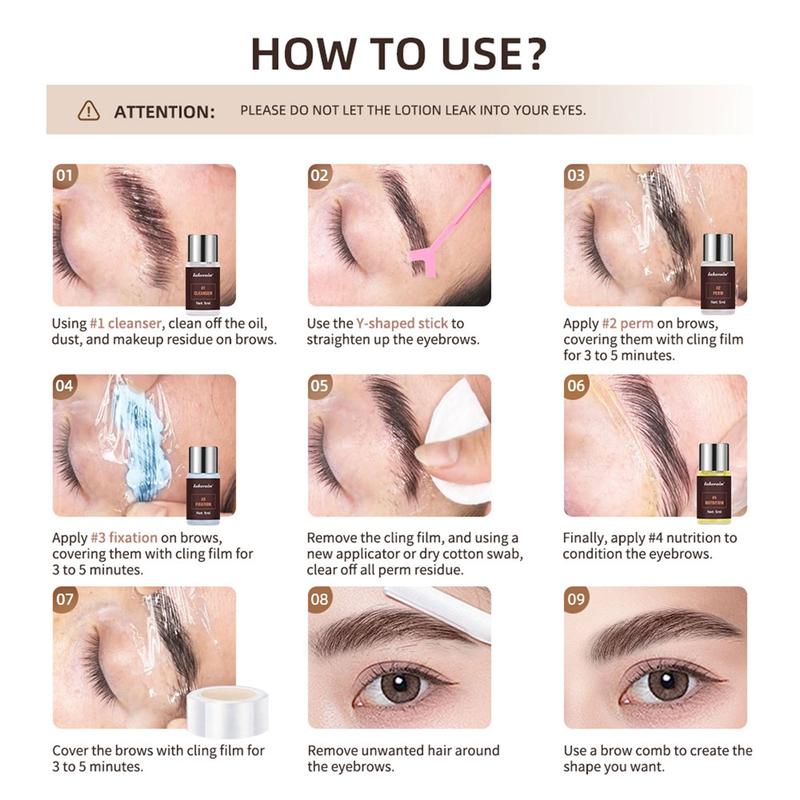 Eyebrow Perming Kit, Eyebrow Lifting Kit, Professional Eyebrow Care Products for Women & Girls, Eye Brow Makeup Products, Cosmetic, Eyebrow Set