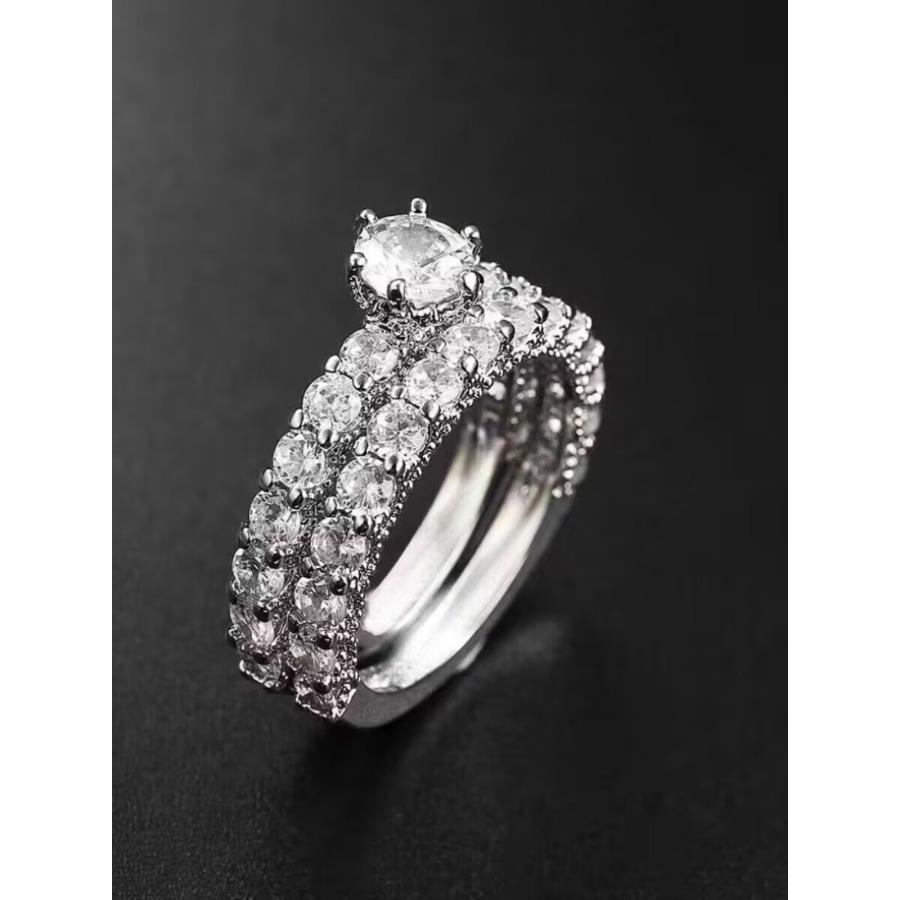 Proposal engagement ring Full diamond ring Simple and stylish ring