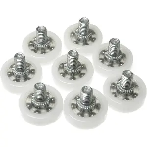 8 count Diameter 22mm Bearing Nylon Small Pulley Drawer Pulley Door Furniture Cabinet Pulley Positioning Roller File Cabinet Pulley