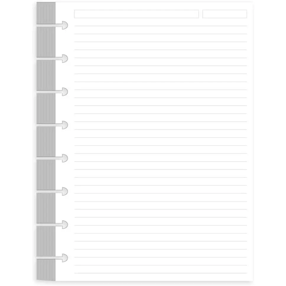 Junior Size Refills Paper, A5 Loose Leaf Paper for TUL Custom Note-Taking System Discbound Notebook Planner Inserts, 100 Sheets/200 Pages, 100gsm, 5.8'' x 8.3''