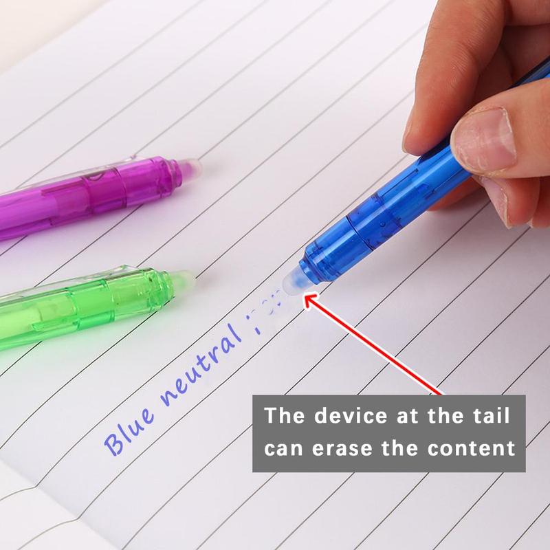 12 Colors Erasable Neutral Pen, 1/4 Sets 0.7mm Erasable Color Pen, Smooth Writing Pen for Homework Painting Diary Teachers Students Offices