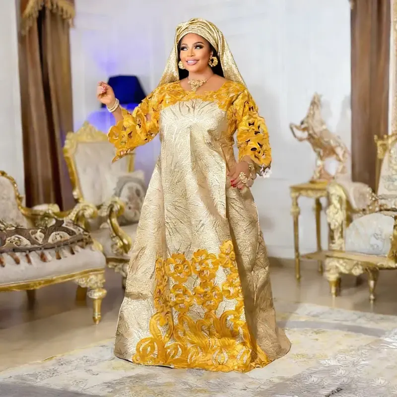 plus size formal african dresses Plus Size Mermaid dress for wedding with Appliqued Pleats