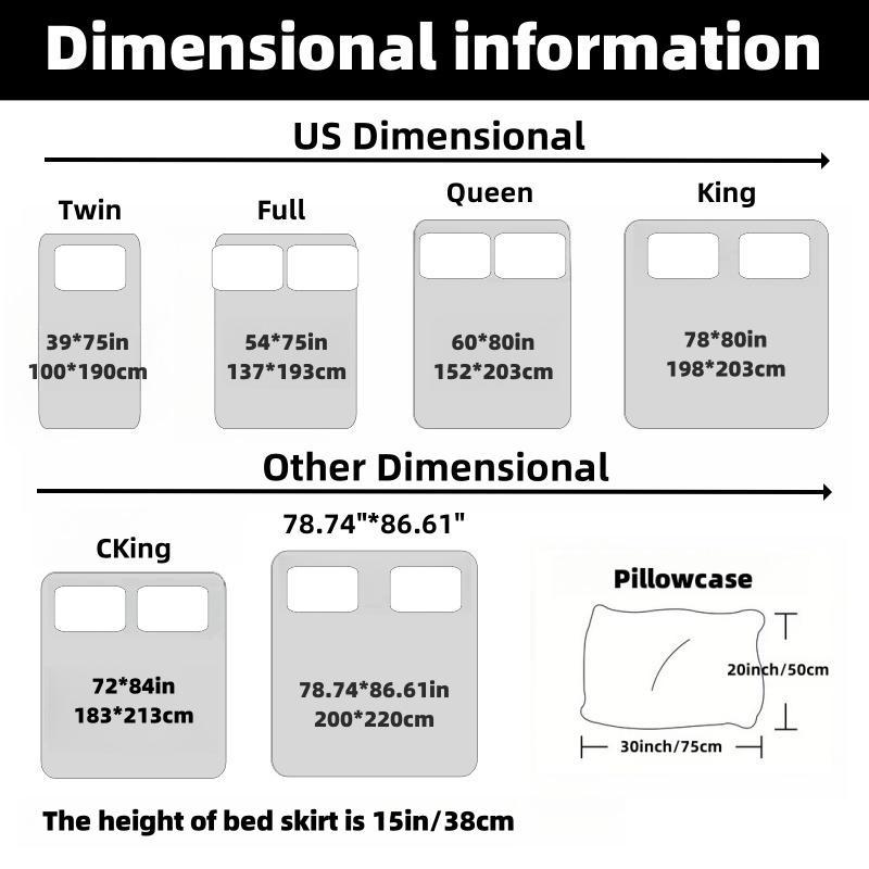 Floral Print Ruffled Edge Bed Skirt Set, 2/3-piece Set Including 1 Bed Skirt and 1 or 2 Pillowcases (without Filler), Soft, Comfortable, Breathable Decorative Bedding Set for Home, Bedroom and Hotel